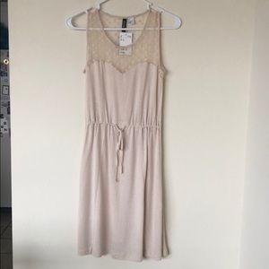 H&M Divided Light Pink Peach Dress w/Lace